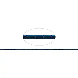 144210401422 Strang Zylinder, Hämatin blau (gef.), 05 x 03mm | Marco Schreier