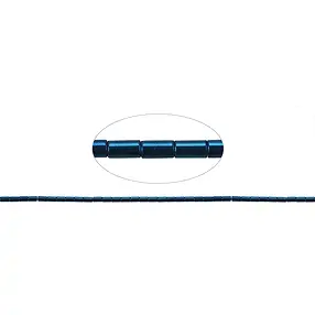 Strand cylinder, hematin blue (dyed), 05 x 03mm | gems, healing stones & jewelry