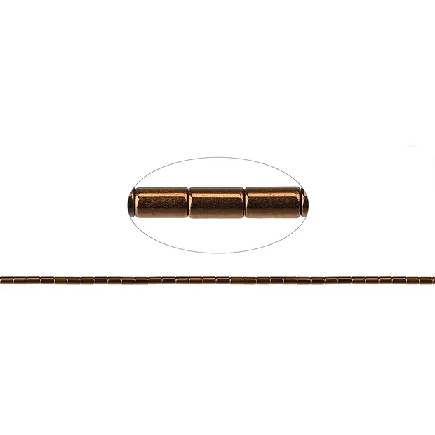 Strand cylinder, hematin brown (dyed), 05 x 03mm | Marco Schreier