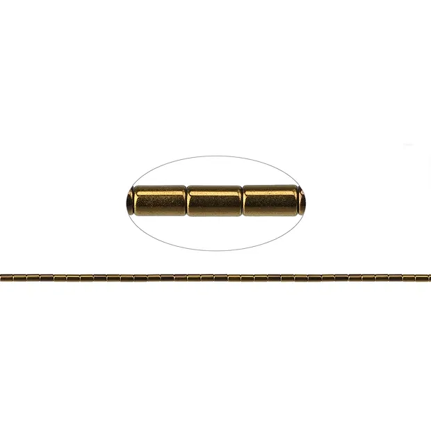 Cilindro de filamento, Oro hematínico (teñido), 05 x 03mm | Marco Schreier