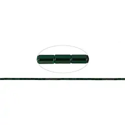 144210401427 Cilindro de filamento, azul verdoso hematínico (teñido), 05 x 03mm | Marco Schreier