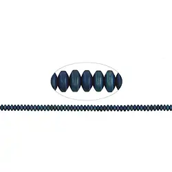 144210401512 Strang Button, Hämatin blau (gef.) matt, 02 x 04mm | Marco Schreier