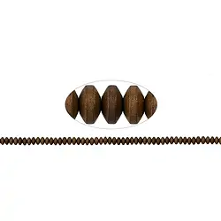 144210401514 Strand button, hematin brown (dyed) matt, 02 x 04mm | Marco Schreier