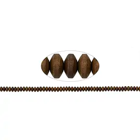 Strand button, hematin brown (dyed) matt, 02 x 04mm | Marco Schreier