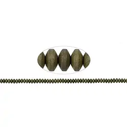 144210401515 Strand button, hematin gold (dyed) matt, 02 x 04mm | Marco Schreier