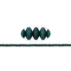 144210401517 Rang de collier Boutons, hématite bleu-vert (teintée) mat, 02 x 04mm | Marco Schreier