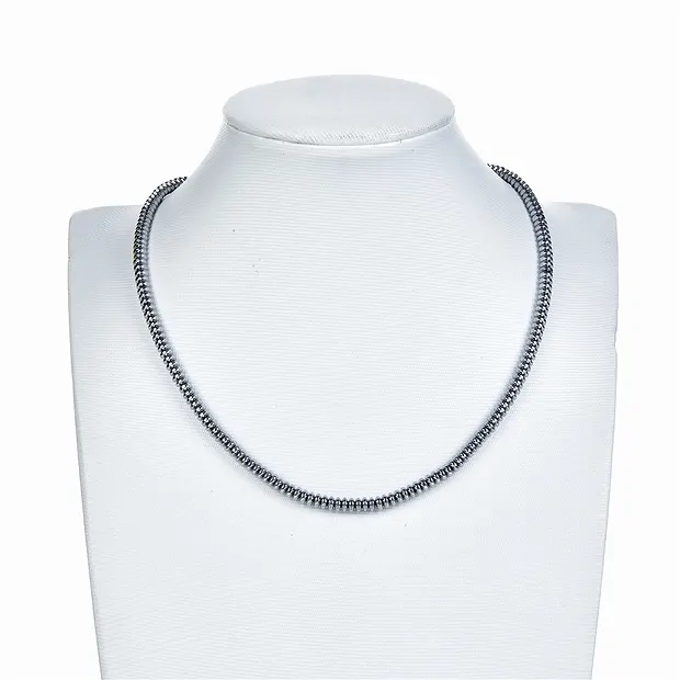 Strang Button, Hämatin silber (gef.), 02 x 04mm | Marco Schreier