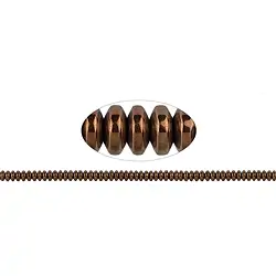 144210401524 Bottone a filo, marrone ematinato (colorato), 02 x 04 mm | Marco Schreier