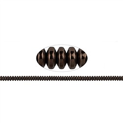 144210401526 Strang Button, Hämatin coffee (gef.), 02 x 04mm | Marco Schreier