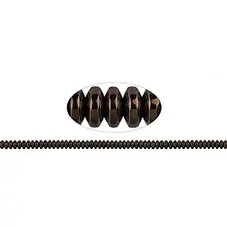 144210401526 Strand button, hematin coffee (dyed), 02 x 04mm | gems, healing stones & jewelry