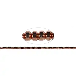 144210401528 Strand button, hematin rose gold (dyed), 02 x 04mm | Marco Schreier