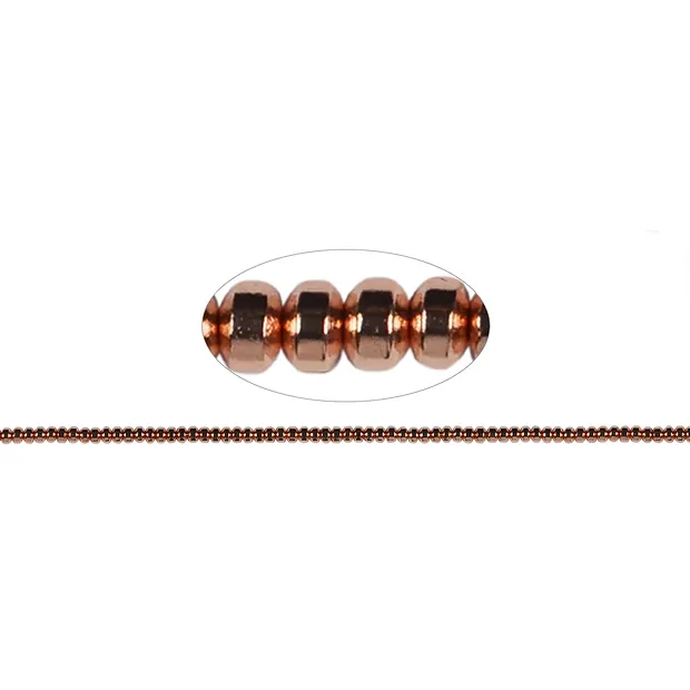 Strang Button, Hämatin rosegold  (gef.), 02 x 04mm | Marco Schreier