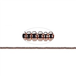 144210401928 Rang de colliers Boutons, h&#xE9;matite or rose (teint&#xE9;e), 02 x 03mm | Marco Schreier
