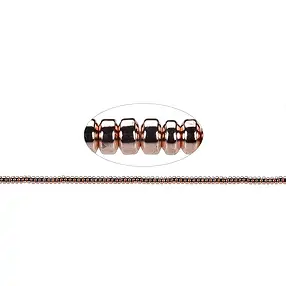 Rang de colliers Boutons, hématite or rose (teintée), 02 x 03mm | Marco Schreier