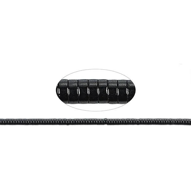 Cilindro de filamentos "Heishi", hematina, 04mm | Marco Schreier