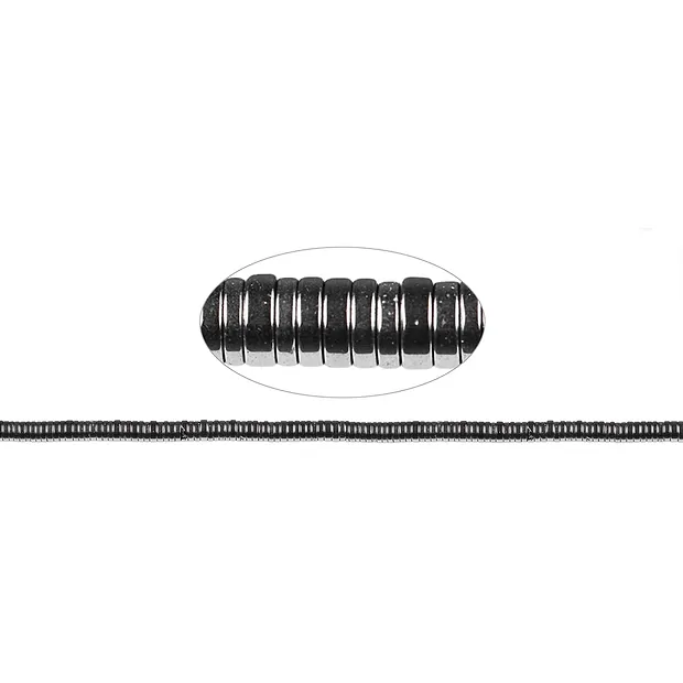 Rang de collier (Heisihi), hématite argentée (teintée), 04mm | Marco Schreier