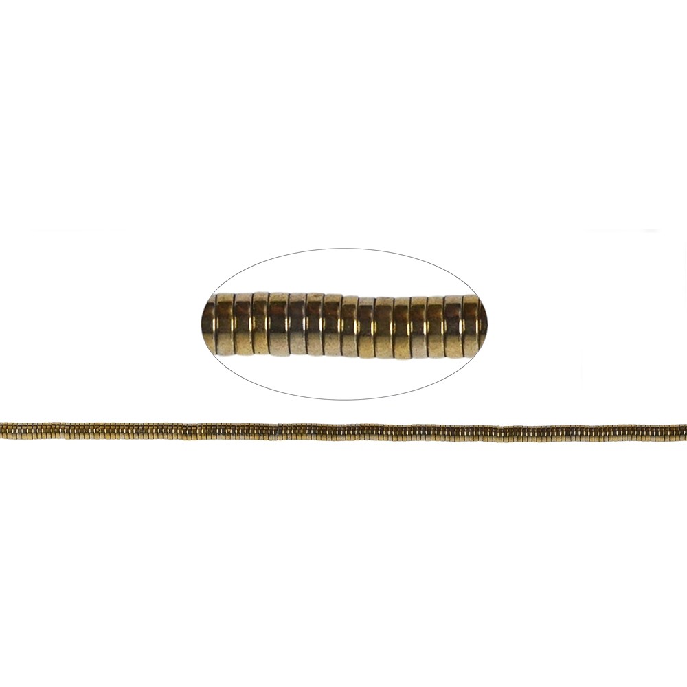 Cilindro de filamentos (Heisihi), Oro hematínico (teñido), 01 x 04mm | Marco Schreier