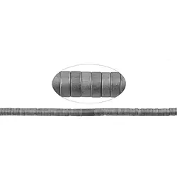 144210406511 Cilindro de filamentos (Heisihi), hematina plata (teñido) mate, 01 x 03mm | Marco Schreier