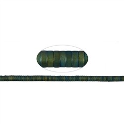 144210406517 Strand cylinder (Heisihi), hematin blue-green (dyed) matt, 01 x 03mm | Marco Schreier