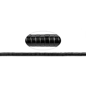 Strand cylinder (Heisihi), hematine, 01 x 03mm | gems, healing stones & jewelry