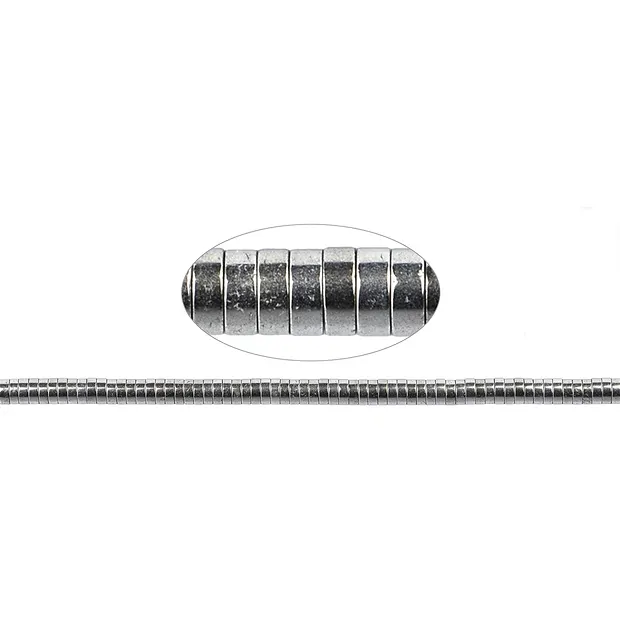 Rang de collier (Heisihi), hématite argentée (teintée), 01 x 03mm | Marco Schreier