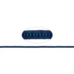 144210406522 Rang de collier (Heisihi), hématite bleue (teintée), 01 x 03mm | Marco Schreier