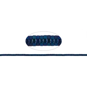 Strand cylinder (Heisihi), hematin blue (dyed), 01 x 03mm | Marco Schreier