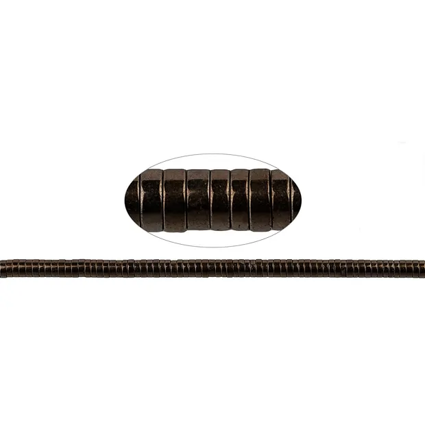Strand cylinder (Heisihi), hematin coffee (dyed), 01 x 03mm | Marco Schreier