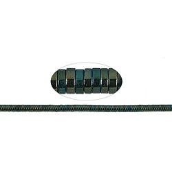 144210406527 Strand cylinder (Heisihi), hematin blue-green (dyed), 01 x 03mm | Marco Schreier