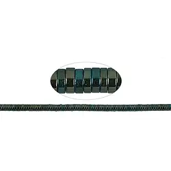 144210406527 Rang de collier (Heisihi), hématite bleu-vert (teintée), 01 x 03mm | Marco Schreier
