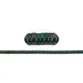 Strand cylinder (Heisihi), hematin blue-green (dyed), 01 x 03mm | Marco Schreier