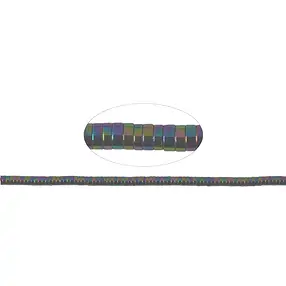 Strand cylinder (Heisihi), hematin colorful (dyed), 01 x 03mm | Marco Schreier