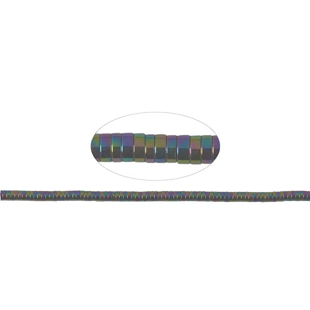Strand cylinder (Heisihi), hematin colorful (dyed), 01 x 03mm | Marco Schreier