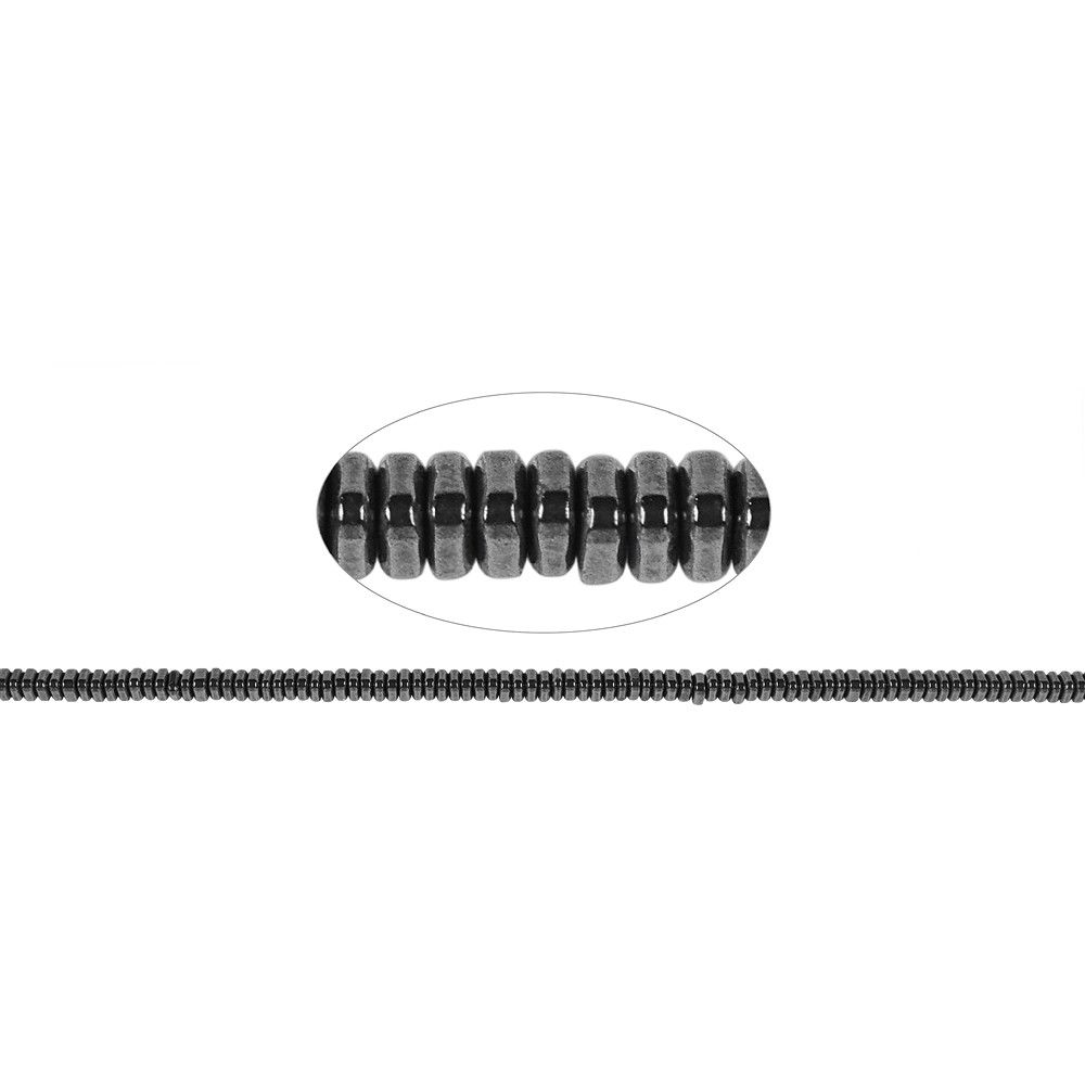 Triángulo plano, hematina, 03mm | piedras preciosas, piedras curativas y joyería