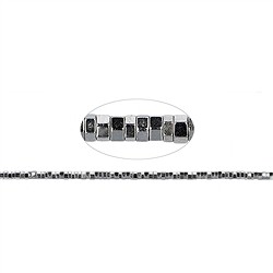 144210407621 Strang Zylinder (Heisihi), H&#xE4;matin silber (gef.), facettiert, 01 x 02mm | Marco Schreier