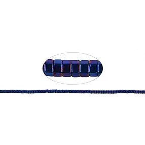 Rang de collier, hématite bleue (teintée), facettes, 01 x 02mm | Marco Schreier