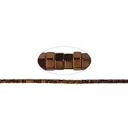 144210407624 Cilindro di filo (Heisihi), marrone ematina (colorato), sfaccettato, 01 x 02 mm | Marco Schreier