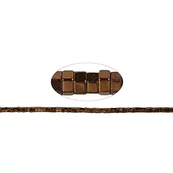 144210407624 Cilindro di filo (Heisihi), marrone ematina (colorato), sfaccettato, 01 x 02 mm | Marco Schreier