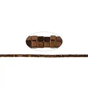Rang de colliers, hématite brune (teintée), à facettes, 01 x 02mm | Marco Schreier
