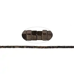 144210407626 Strand cylinder (Heisihi), hematin coffee (dyed), faceted, 01 x 02mm | Marco Schreier