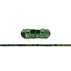 Rang de collier, hématite bleu-vert (teintée), facetté, 01 x 02mm | Marco Schreier