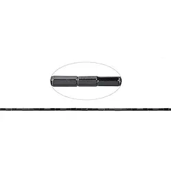 144210407720 Strang Zylinder facettiert, Hämatin poliert, 04 x 02mm | Marco Schreier