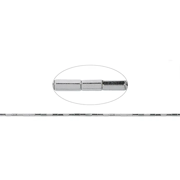 Rangs de colliers à facettes, hématine argentée (teintée), 04 x 02mm | Marco Schreier