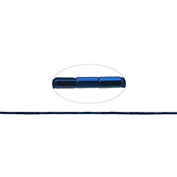 144210407722 Strang Zylinder facettiert, H&#xE4;matin blau (gef.), 04 x 02mm | Marco Schreier