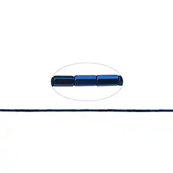 144210407722 Rangs de colliers à facettes, hématite bleue (teintée), 04 x 02mm | Marco Schreier