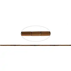 144210407724 Strand cylinder faceted, hematin brown (dyed), 04 x 02mm | Marco Schreier