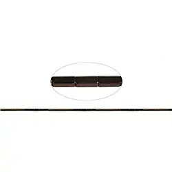 144210407726 Strang Zylinder, Hämatin coffee (gef.), 04 x 02mm | Marco Schreier