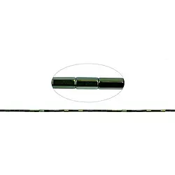 144210407727 Rang de colliers à facettes, hématite bleu-vert (teintée), 04 x 02mm | Marco Schreier