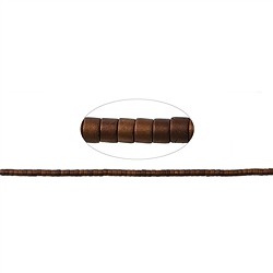 144210407814 Strand cylinder (Heisihi), hematin brown (dyed) matt, 01 x 01mm | Marco Schreier