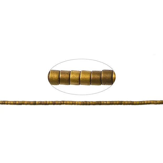 Cilindro a filo (Heisihi), Oro ematinato (colorato) opaco, 01 x 01mm | Marco Schreier